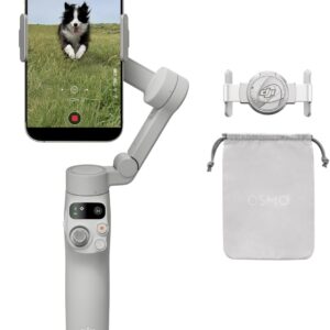 DJI Osmo Mobile 7 Smartphone Gimbal Stabilizer for iPhone & Android, 3-Axis Handheld Gimbal with Built-In Tripod, Ultra-Lightweight Design, Comfortable Grip, ActiveTrack, ShotGuides, One-Tap Editing, Up to 10-Hour Battery Life & Phone Charging