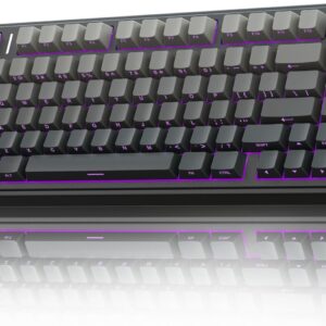 AULA F75 Pro Wireless Mechanical Keyboard, 75% Hot-Swappable Custom Keyboard with Rotary Knob, RGB Backlit, Pre-Lubed Reaper Switches, Side-Printed PBT Keycaps, Tri-Mode 2.4GHz/USB-C/Bluetooth 5.0 Connectivity, Mechanical Gaming Keyboard
