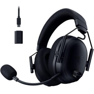 Razer BlackShark V3 Pro Wireless ANC Gaming Headset, Black, Full-Band Microphone, 50mm Drivers, 2.4GHz Wireless, Bluetooth, USB & 3.5mm Connectivity, CompatiRazer BlackShark V3 Pro Wireless ANC Gaming Headset, Black, Full-Band Microphone, 50mm Drivers, 2.4GHz Wireless, Bluetooth, USB & 3.5mm Connectivity, Compatible with PC, Mac, PS5, Nintendo Switch & Smartphones, Up to 70 Hours of Battery Lifeble with PC, Mac, PS5, Nintendo Switch & Smartphones, Up to 70 Hours of Battery Life