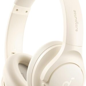 Soundcore by Anker Q20i Hybrid Active Noise Cancelling Headphones, White, Over-Ear Wireless Bluetooth Headphones, Up to 40 Hours of ANC Playback, Hi-Res Audio, Powerful Bass, Transparency Mode, Customizable App Controls, Ideal for Travel, Home & Office